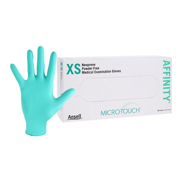 MICRO-TOUCH Affinity Neoprene Exam Gloves X-Small Green Non-Sterile 100/Bx, 10 BX/CA