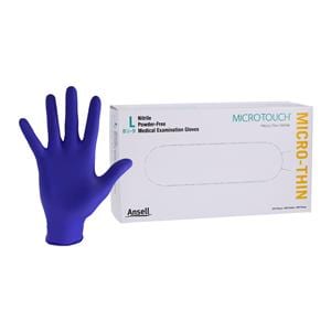 MICRO-TOUCH Micro-Thin Nitrile Exam Gloves Large Blue Non-Sterile 300/Bx
