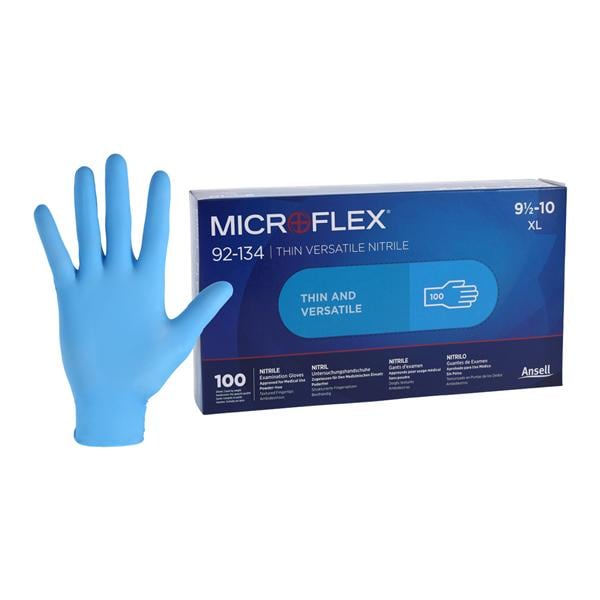 MICROFLEX Versatility Nitrile Exam Gloves X-Large Light Blue Non-Sterile, 10 BX/CA