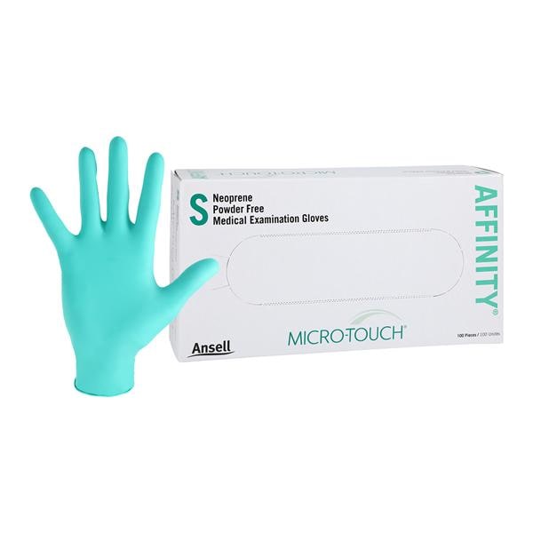MICRO-TOUCH Affinity Neoprene Exam Gloves Small Green Non-Sterile 100/Bx, 10 BX/CA