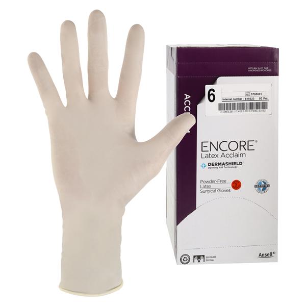 ENCORE Latex Acclaim Surgical Gloves 6 Standard Natural