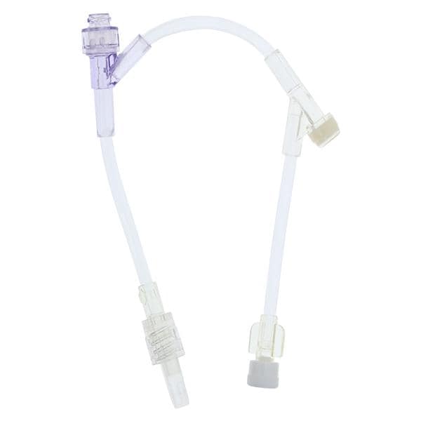 IV Extension Set Needleless 6" Y-Injection Sites/2 Port Luer Lock Ea, 100 EA/CA