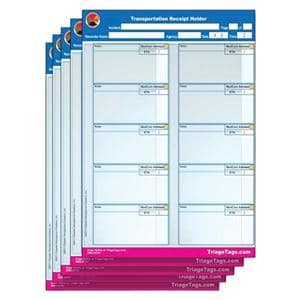 EMT3 Transportation Receipt Receipt Holder Refill 5/Pk