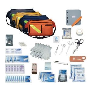 Trauma Pac Fanny Pack BLS 10x6x5" Navy Zipper Closure 20-50" Waist Belt Ea