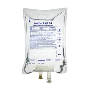 IV Solution Isolyte S pH 500mL Bag DEHP-Free Not Made With Natura...