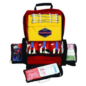 Medical Support Pack 11x12x5" Red Zipper Closure