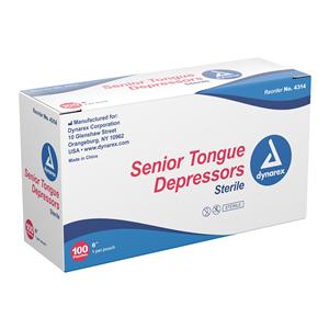 Tongue Depressor 6 in Wood Sterile Adult 1000/Ca