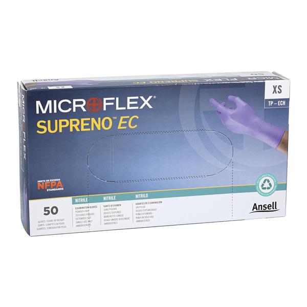 MICROFLEX Supreno EC Nitrile Exam Gloves X-Small Violet Blue Non-Sterile 50/Bx, 10 BX/CA