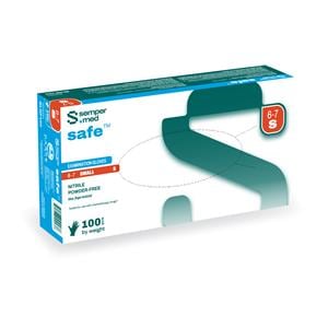 SemperForce Nitrile Exam Gloves Small Blue Non-Sterile 10/Ca