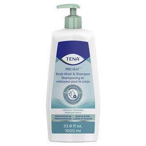 Tena Shampoo & Body Wash 33.8oz Fragrance Free Dispenser 8/Ca