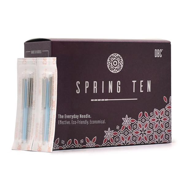 DBC Spring Ten Acupuncture Needle 0.25x15mm Silver Safety 1000/Bx