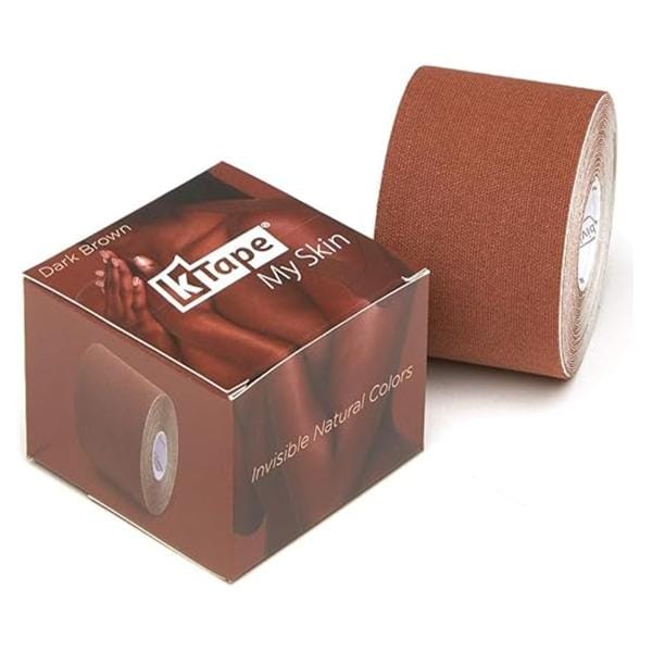 K-Tape My Skin Athletic Tape 96% Cotton/4% Spandex 2"x16.4' Dark Brown Ea