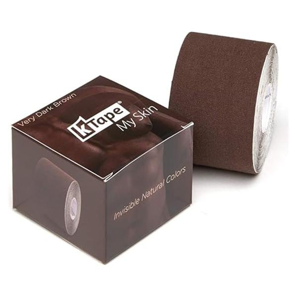 K-Tape My Skin Athletic Tape 96% Cotton/4% Spandex 2"x16.4' Very Dark Brown Ea