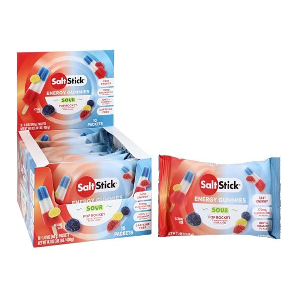SaltStick Electrolyte Chews Pop Rocket Packet 10/Cr