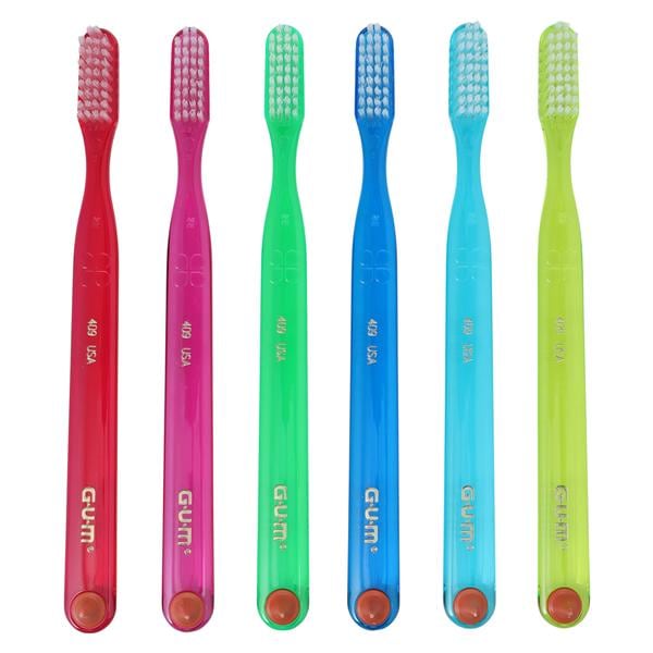GUM Classic Manual Toothbrush Adult Compact Soft 12/Pk
