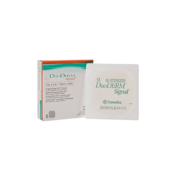 DuoDerm Signal Hydrocolloid Dressing 4x4" Sterile Square Adhesive Flesh Abs LF