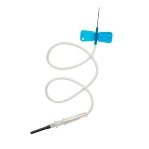 Vaku-8 Blood Collection Set 23gx3/4" 12" Tubing Winged Blue Cnvntnl MS 100/Bx