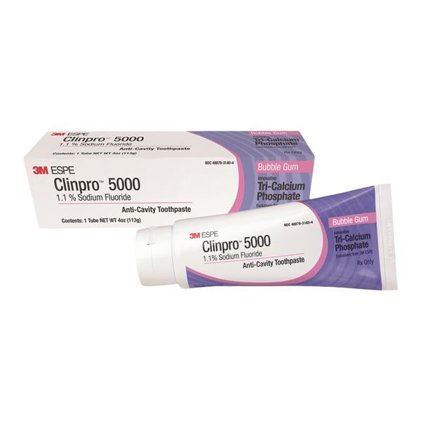 3M™ Clinpro™ 5000 Toothpaste 1.1% Sodium Fluoride Bubblegum 4oz/Tb