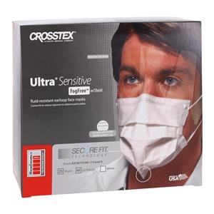 Ultra Sensitive Fog-Free Secure Fit Earloop Mask / Shield ASTM Level 3 Wt 25/Bx