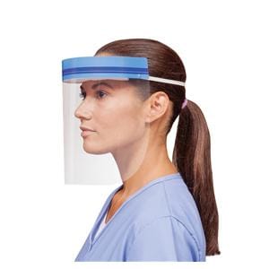 Face Shield 6/Box Clear / Blue Disposable 18/Ca