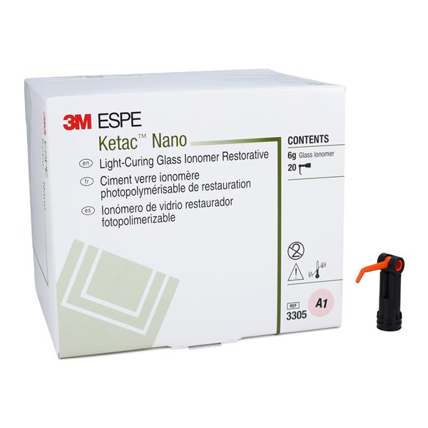 3M Ketac Nano Light Curing Glass Ionomer Composite Qck Mix Cpsl A1 Rfl 20/Pk, 1 PK/CA