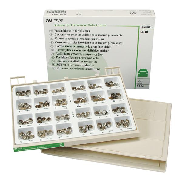 3M Crowns Size Assorted Permanent Molar Set 96/Bx