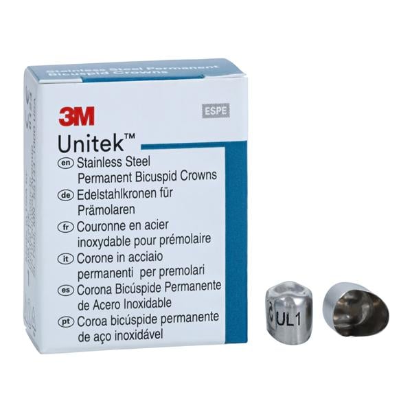 3M™ Unitek™ Crowns Size 1 1st Perm ULB Replacement Crowns 5/Bx