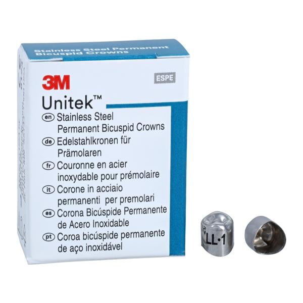 3M™ Unitek™ Crowns Size 1 1st Perm LLB Replacement Crowns 5/Bx
