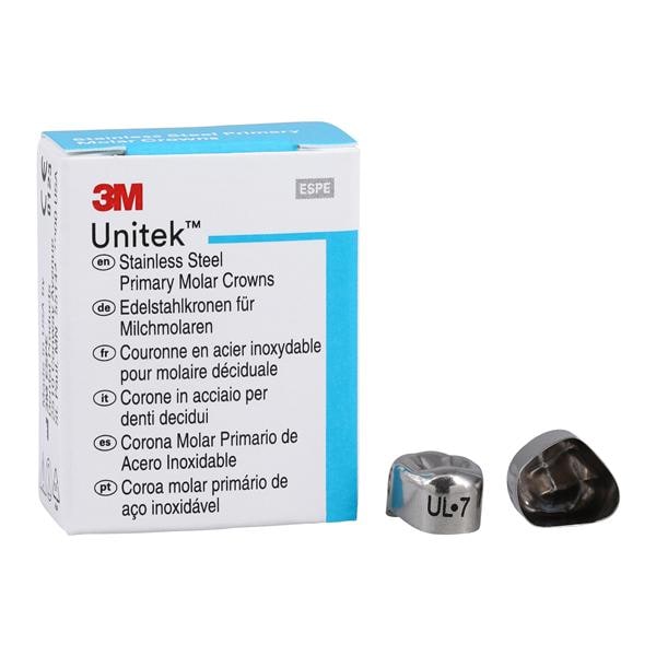 3M™ Unitek™ Crowns Size 7 1st Primary Upper Left Molar Replacement Crowns 5/Bx