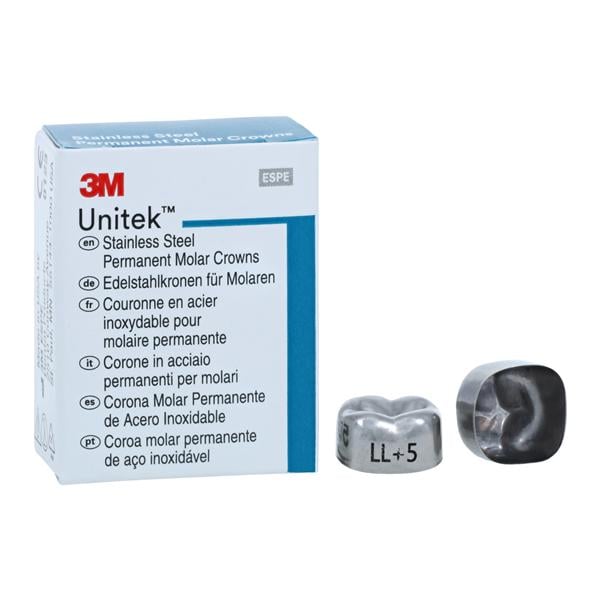 3M™ Unitek™ Crowns Size 5 2nd Permanent Lower Left Molar Replacement Crowns 5/Bx