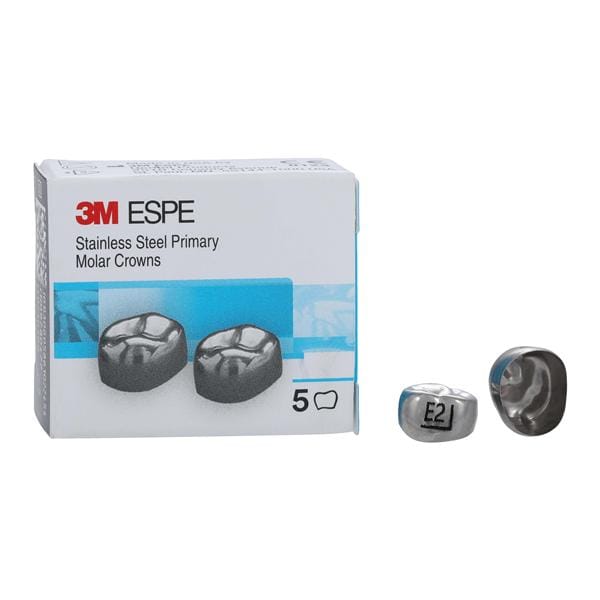 3M™ Crowns Size EUR2 2nd Primary Upper Right Molar Replacement 5/Bx