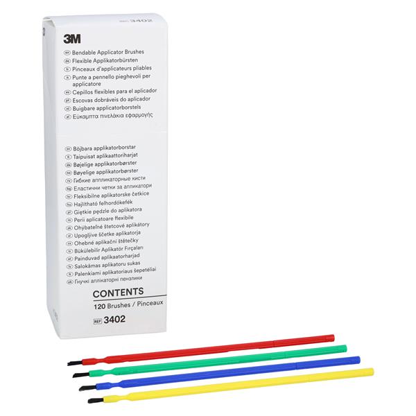 3M Bendable Brushes Blue/Green/Yellow/Red Regular 120/Bx