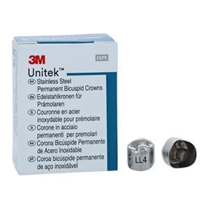 3M™ Unitek™ Crowns Size 4 2nd Perm LLB Replacement Crowns 5/Bx