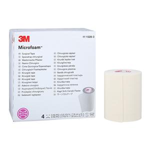 Microfoam Surgical Tape Elastic/Foam 3"x5.5yd White Non-Sterile 4/Bx, 6 BX/CA