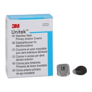 3M™ Unitek™ Crowns Size 6UL Primary Anterior Upper Left Central Refill 5/Bx