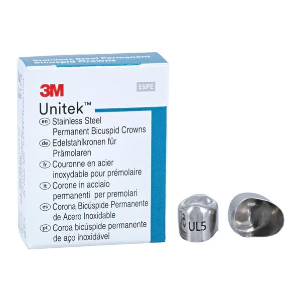 3M™ Unitek™ Crowns Size 5 1st Perm ULB Replacement Crowns 5/Bx