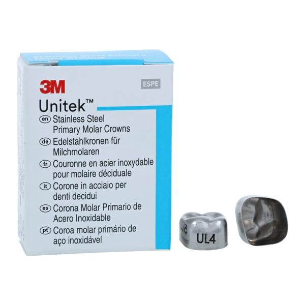3M™ Unitek™ Crowns Size 4 2nd Primary Upper Left Molar Replacement 5/Bx