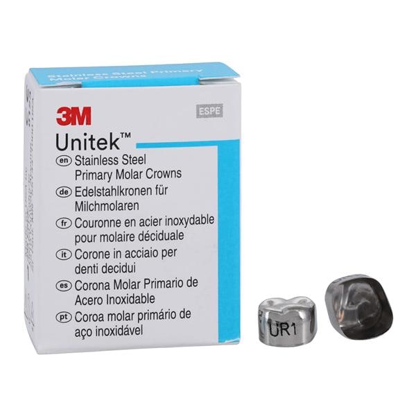 3M™ Unitek™ Crowns Size 1 2nd Primary Upper Right Molar Replacement Crowns 5/Bx