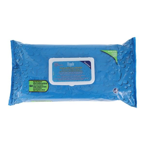 Hygea Premium Multipurpose Washcloth Light Fresh Scent Disp 9.5x11.5" 60x6/Ca