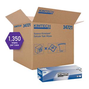 Kimtech Kimwipes Wipe Disposable Tissue / Poly 2 Ply 14.7 in x 16.6 in Wt 92/Bx