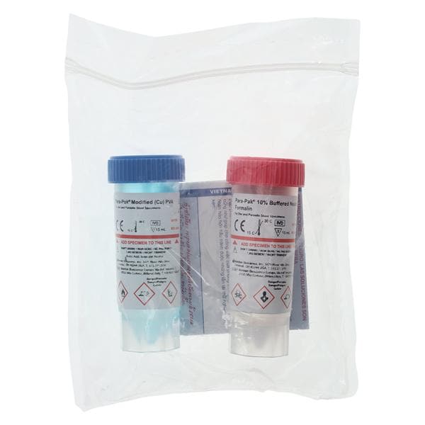 Para-Pak PVA/Formalin Transport System 10/Bx, 12 BX/CA