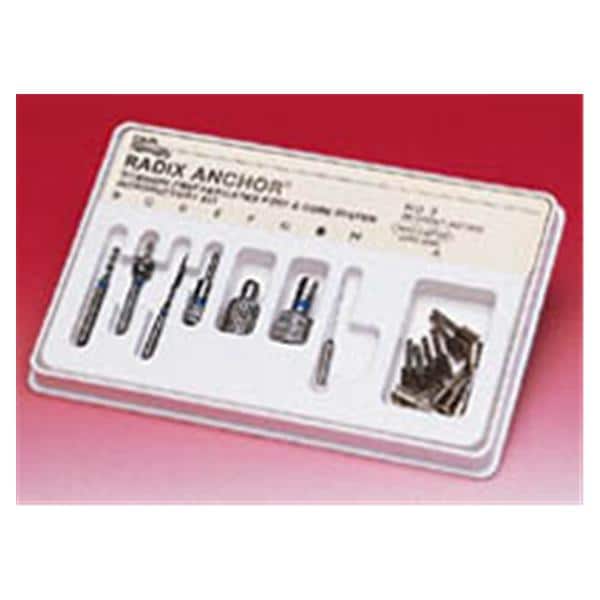 Radix Anchor Posts Titanium Introductory Kit Size 3 Parallel Sided Blue Ea
