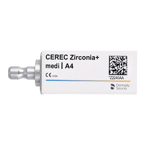 CEREC Zirconia+ Milling Blocks Translucent Medi A4 For CEREC 3/Bx