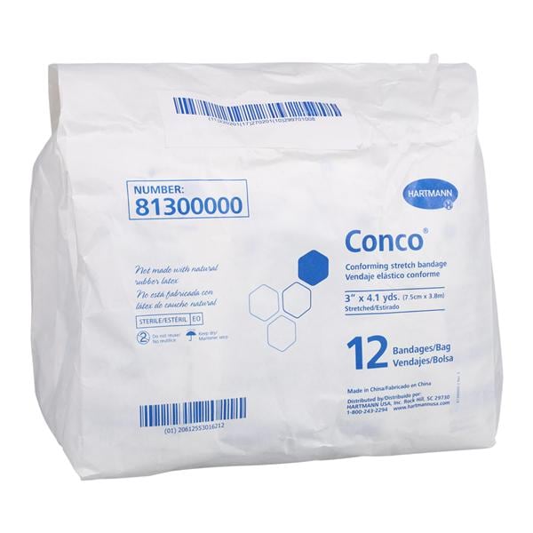 Gauze Bandage Polyester 3"x4.1yd Sterile 12rl/Bg