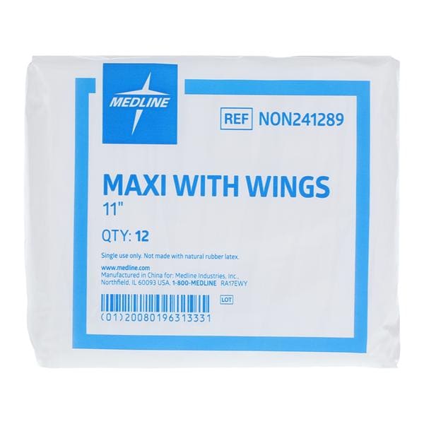 Sanitary Pad 11" Maximum White Disposable 288/Ca