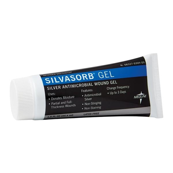Silvasorb Gel Hydrogel Wound Dressing Sterile Tube 8oz LF
