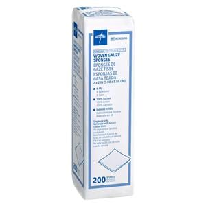 100% Cotton Woven Gauze Sponge 2x2" 8 Ply Non-Sterile LF