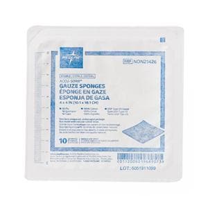 100% Cotton Woven Gauze Sponge 4x4" 12 Ply Sterile USP Type VII LF
