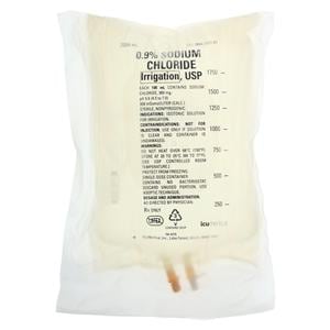 Irrigation Solution Sodium Chloride 0.9% 2000mL Flexible Bag Container Ea, 6 EA/CA