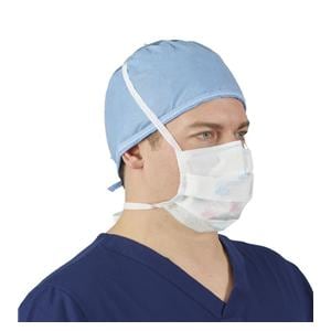 FluidShield Tie On Mask ASTM Level 3 Anti-Fog Orange 50/Bx